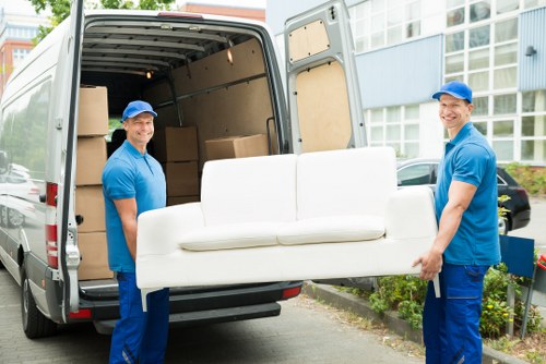 Packing boxes for a home move in Redbridge