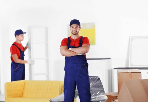 Local moving van helping with furniture transport in Redbridge