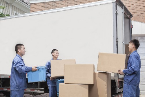 Packed boxes and furniture ready for a Redbridge house removal