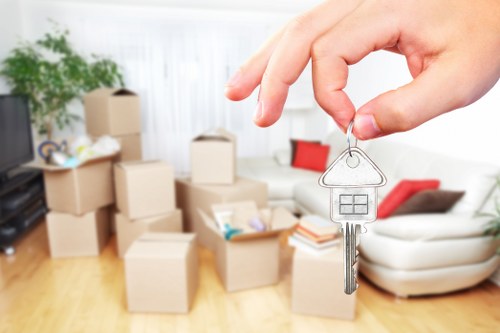 Packing boxes and furniture for a house move in Redbridge