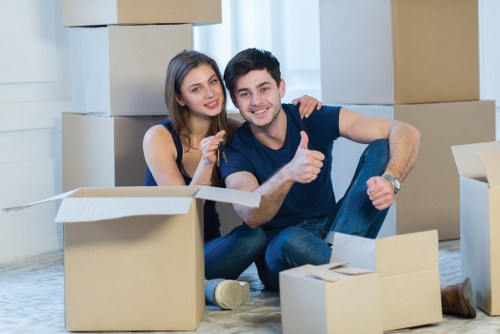 Office removals team planning a move in Redbridge