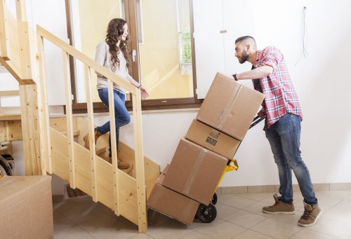 Moving day checklist and boxes in a Redbridge home