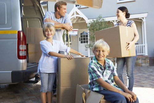 Furniture and boxes loaded for a local Redbridge home move