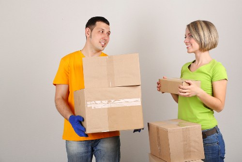 Business relocation equipment prepared for transport