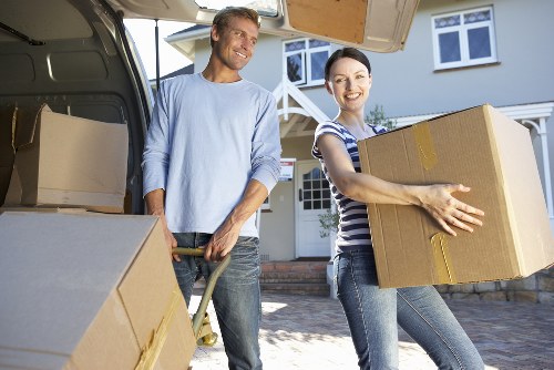 Moving van outside a Redbridge home with loading access